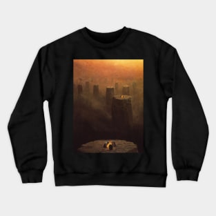 Untitled (Isollated Villages), by Zdzisław Beksiński Crewneck Sweatshirt